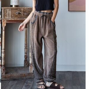 Oli & Hali Brown and Gray Track Pants